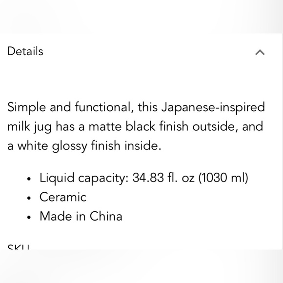 Matte black “milk jug” NWT - Picture 10 of 11